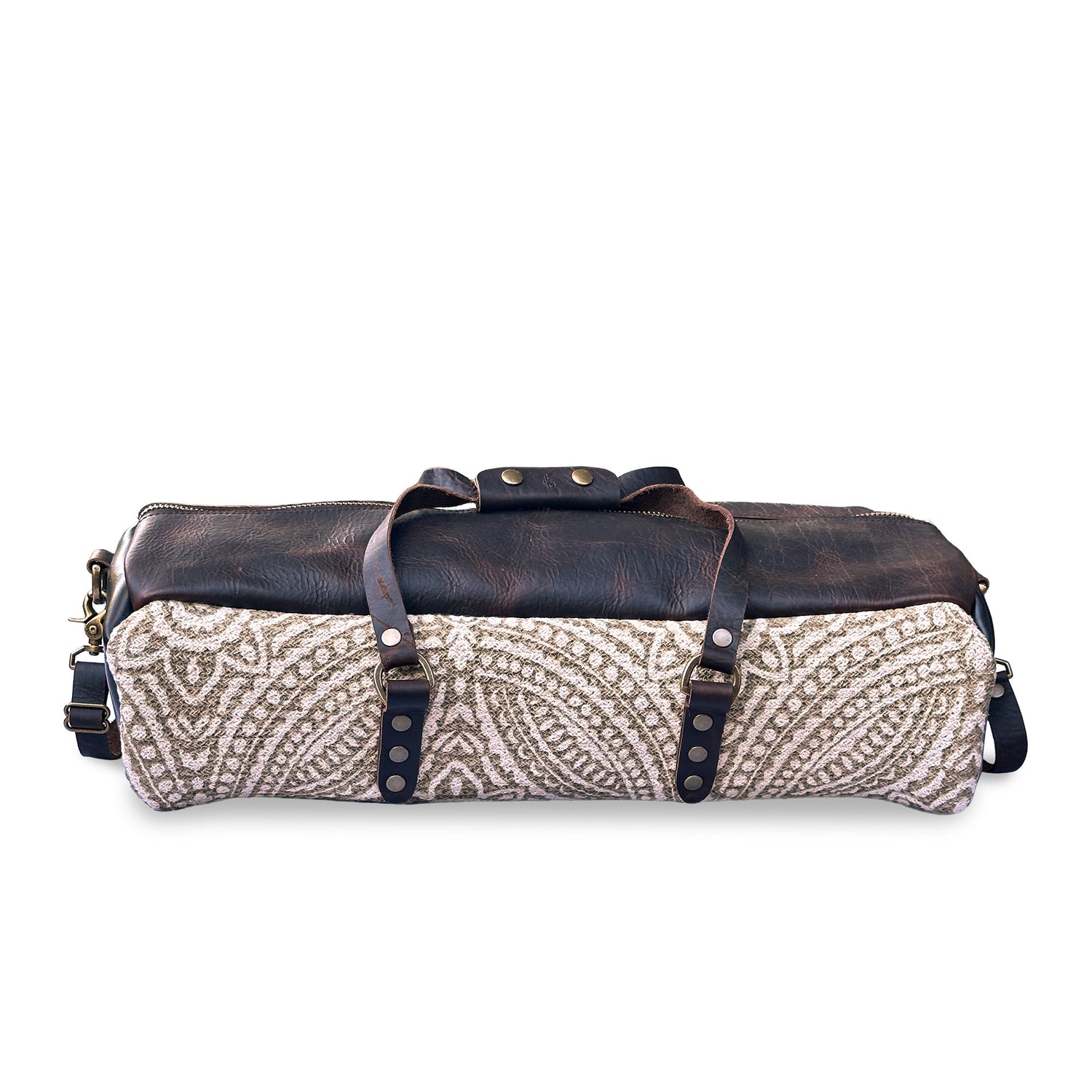 Largo Carpet Duffle Bag With Bison Leather