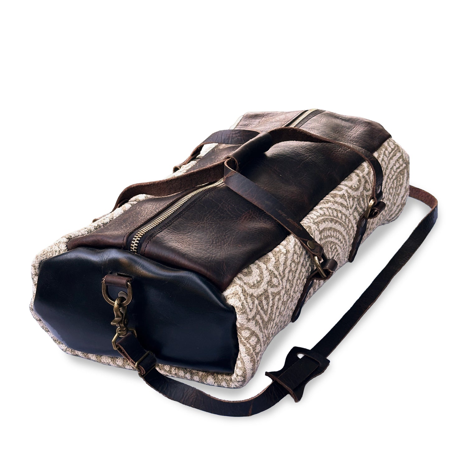 Largo Carpet Duffle Bag With Bison Leather
