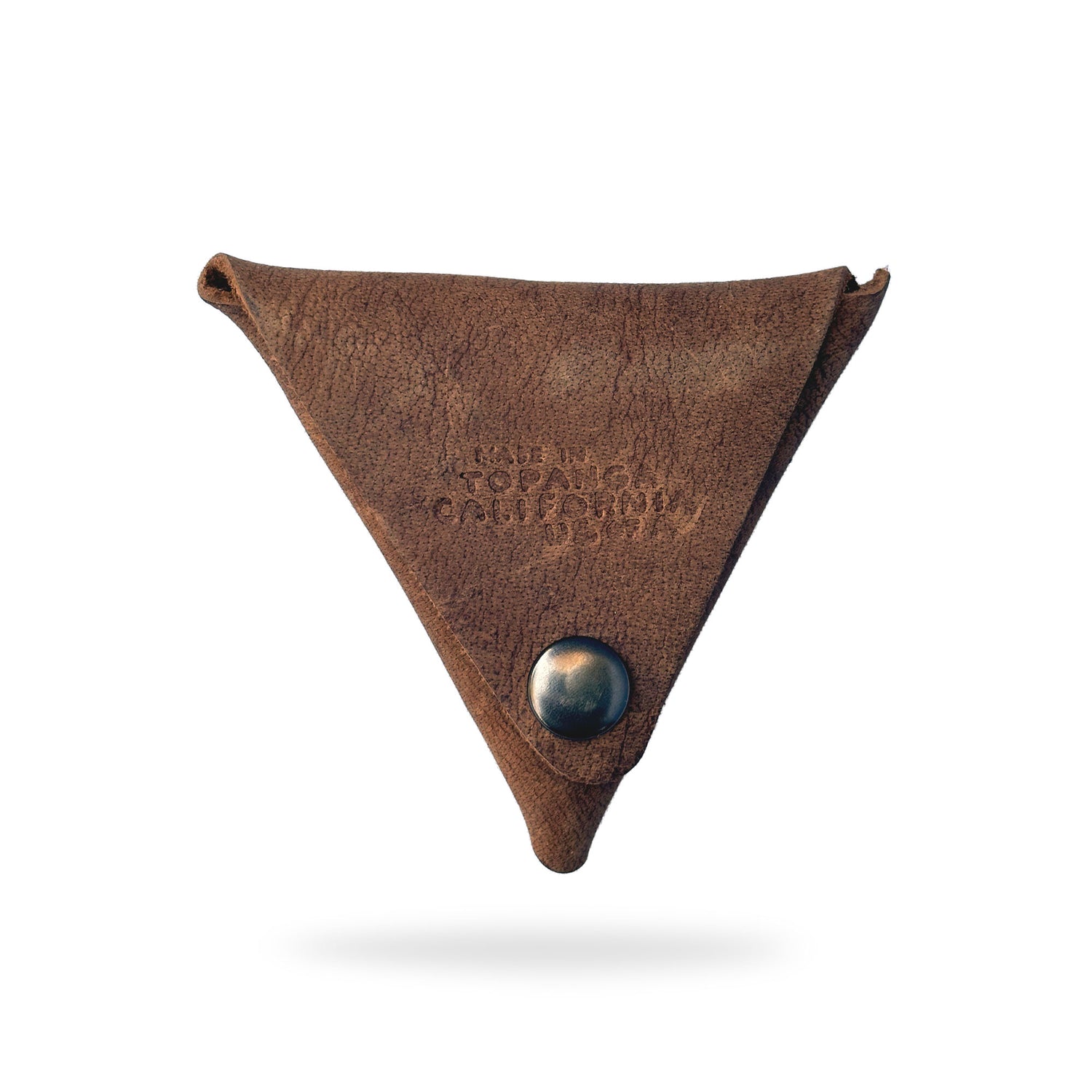Full Grain Triangle Change Coin Pouch - Hand Made in Topanga, Calif.