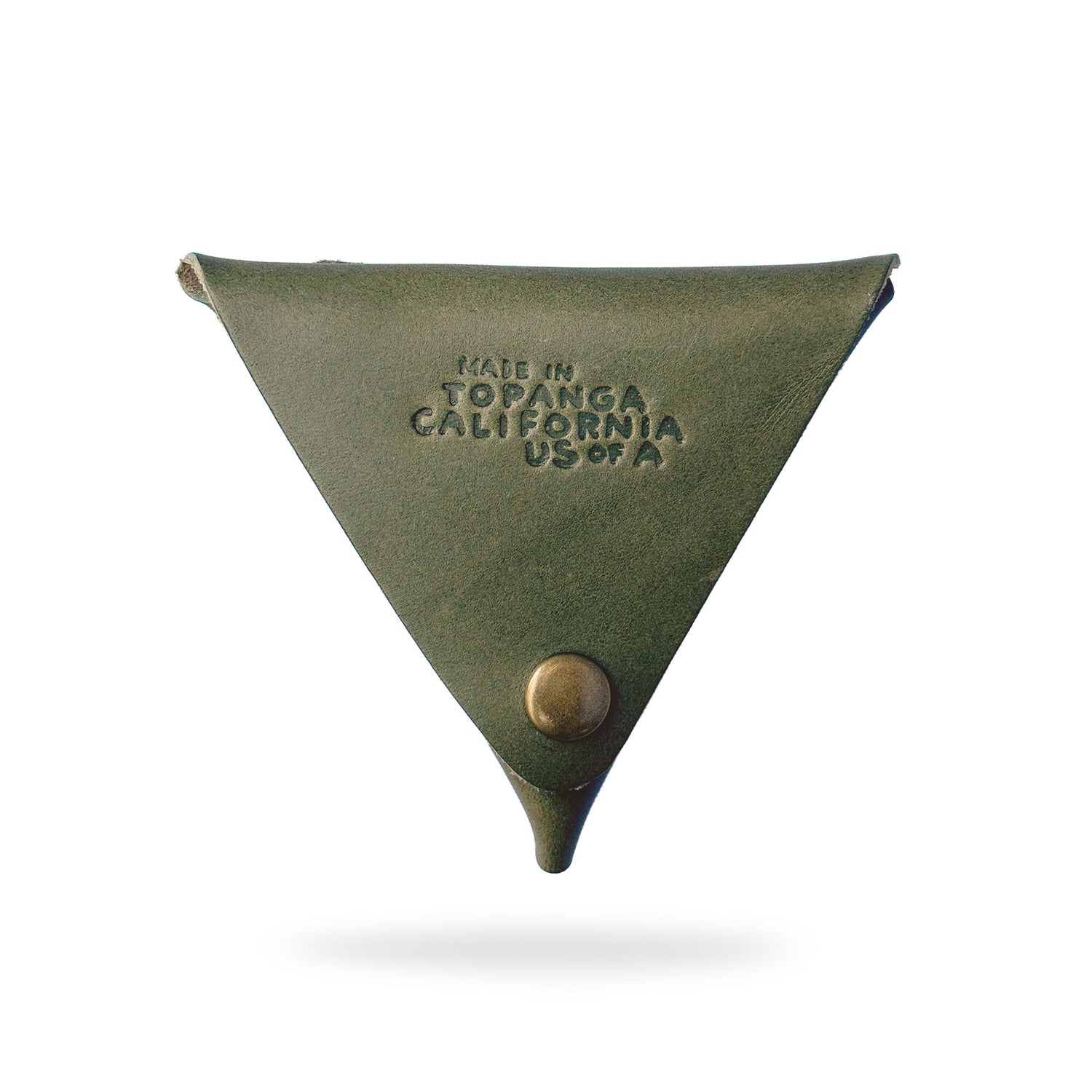 Full Grain Triangle Change Coin Pouch - Hand Made in Topanga, Calif.