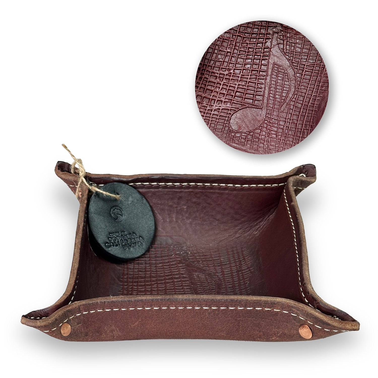 Musical Note Leather Valet Tray