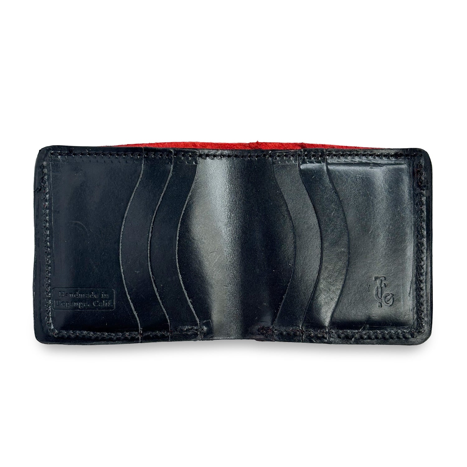 Topanga Canyon Classic Bi-fold Wallet in Red Caiman (Alligator Family)