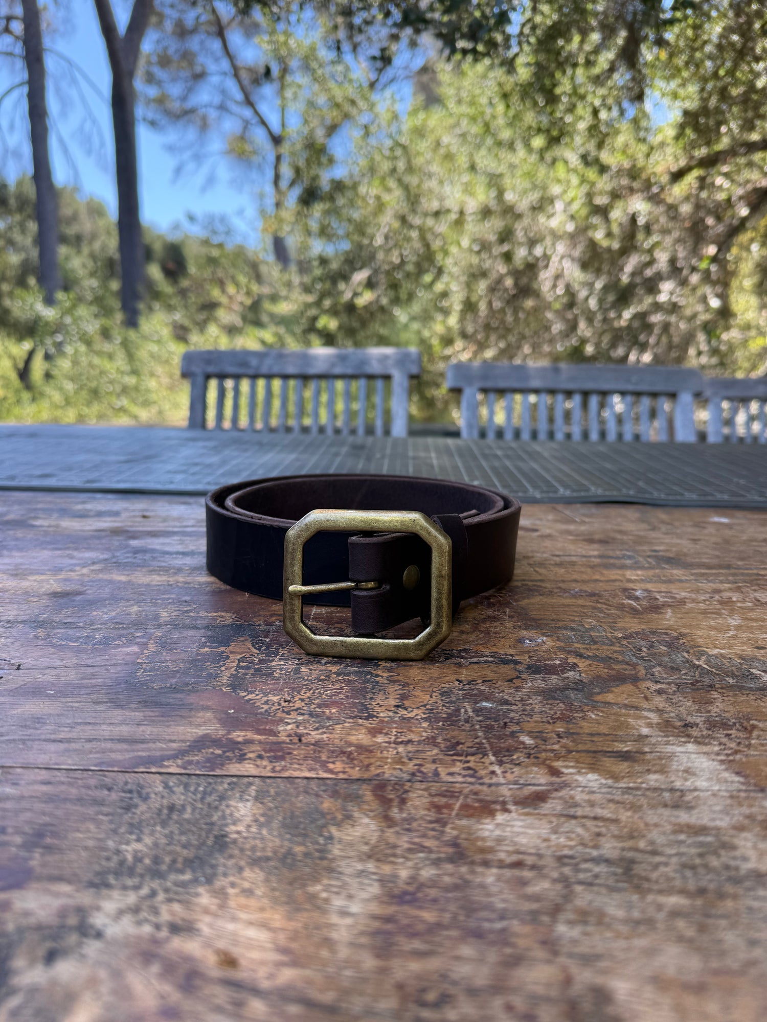 Havana Brown Leather Belt