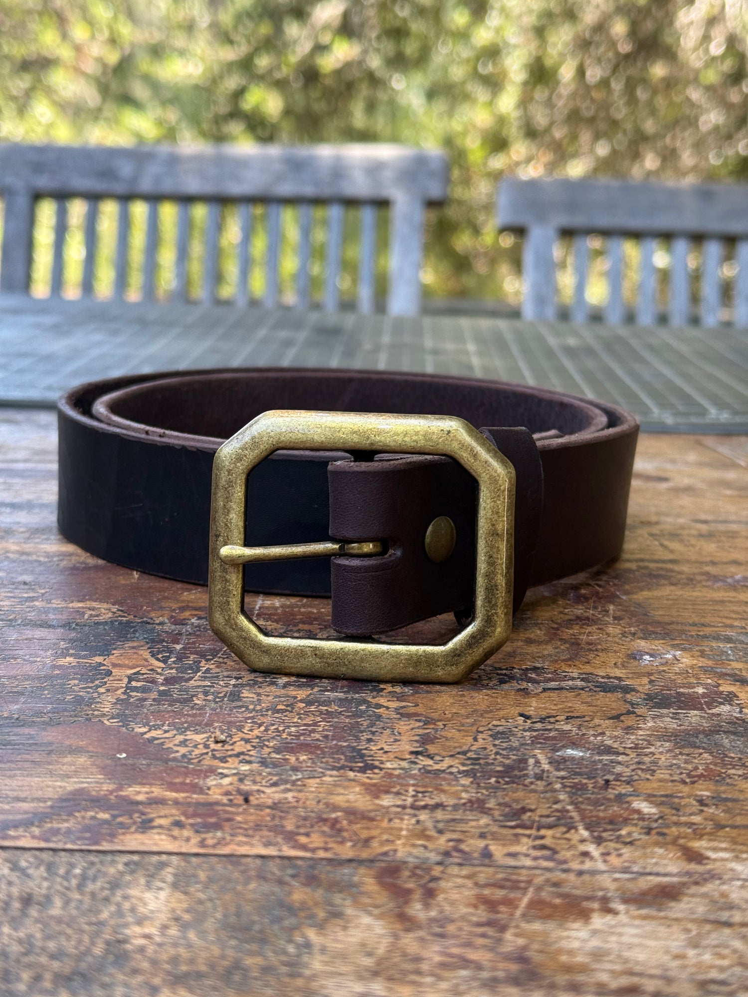 Havana Brown Leather Belt