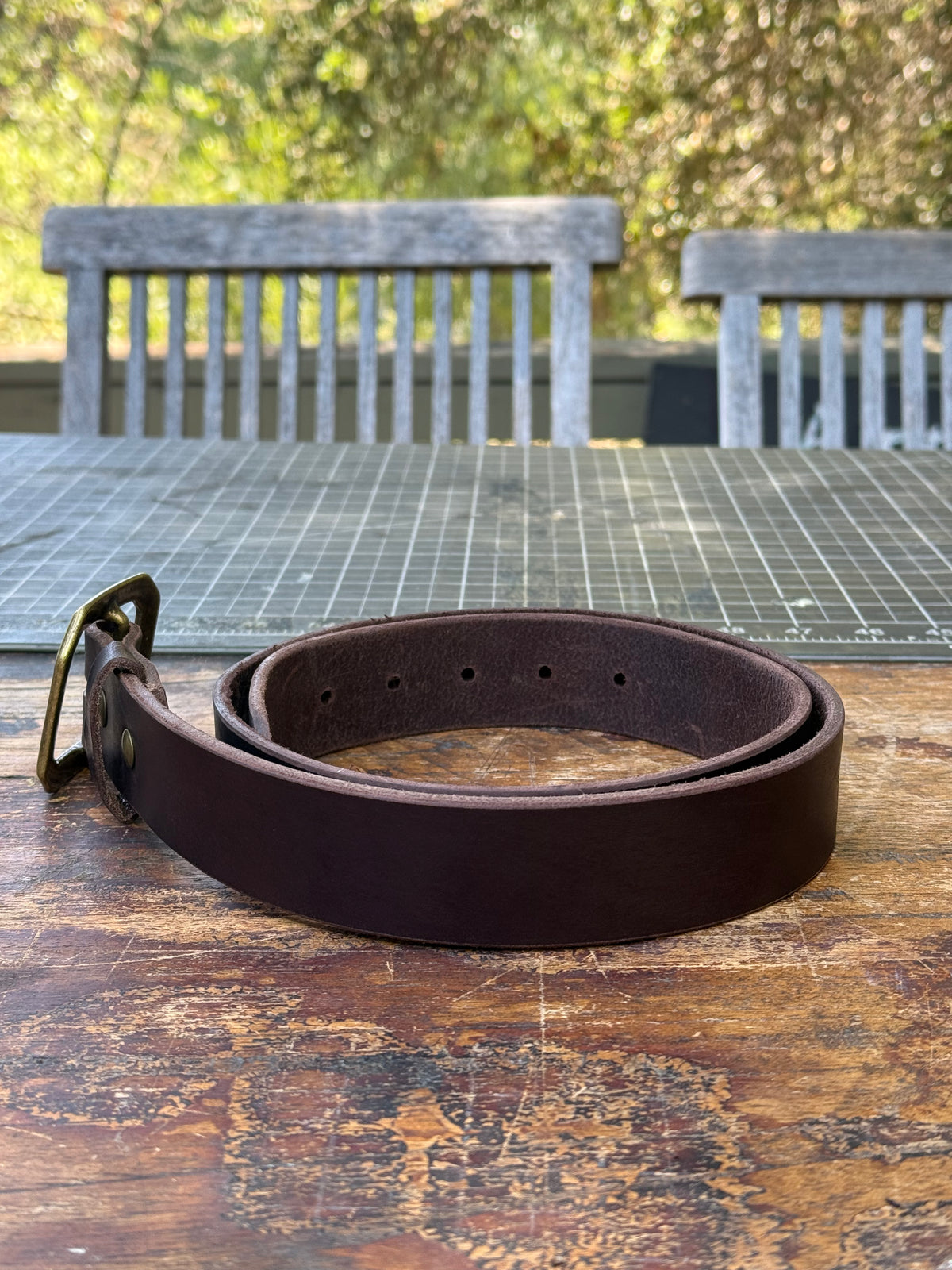 Havana Brown Leather Belt