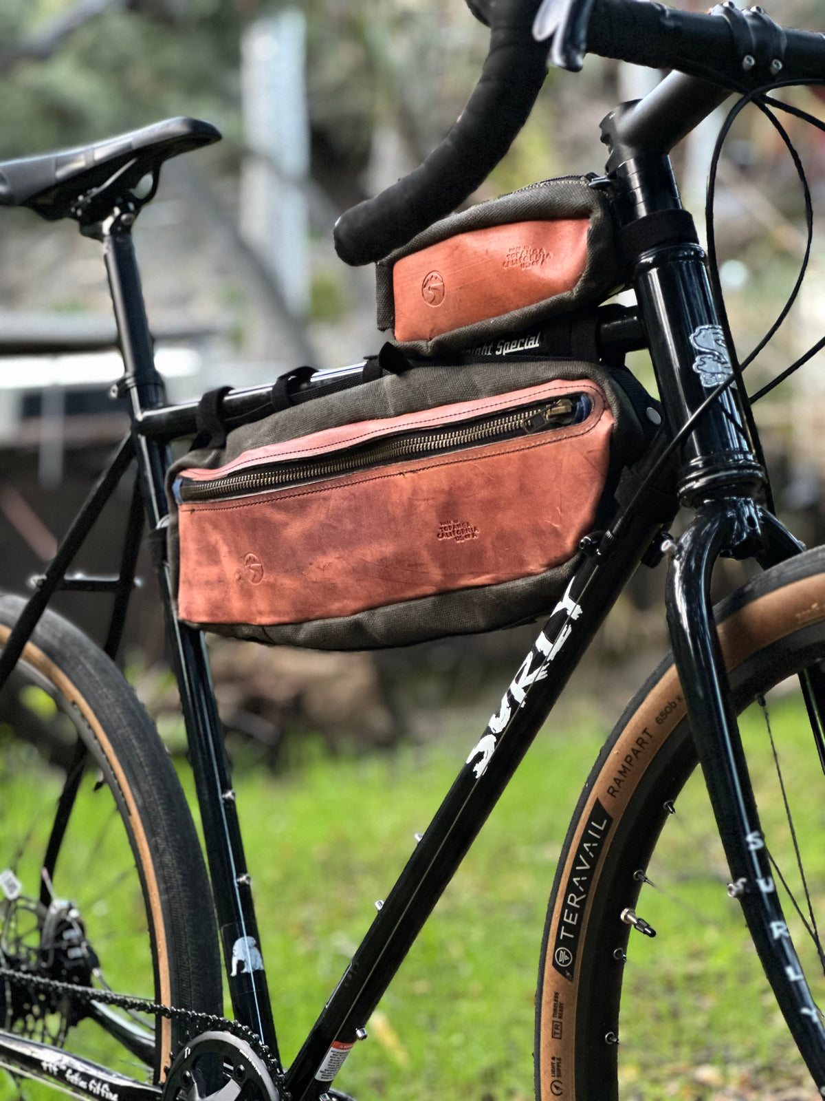Premium TCO Leather Frame Bag For Surly Bikes - Hide #1