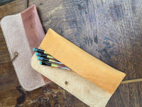 Premium LIne Leather Pencil Case that accommodate  standard and  Blackwing Pencils