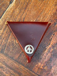 Premium Line Full Grain Leather Triangle Coin Pouch - Hand Made in Topanga, Calif.
