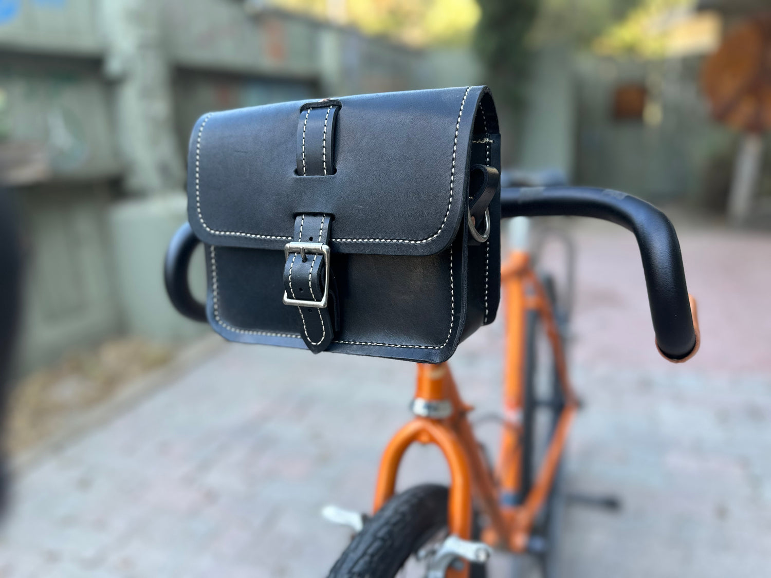 Leather Handlebar Bag