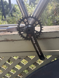 Titanium Fat Chance Yo Eddy Frame Size Large with White Industries Cranks installed