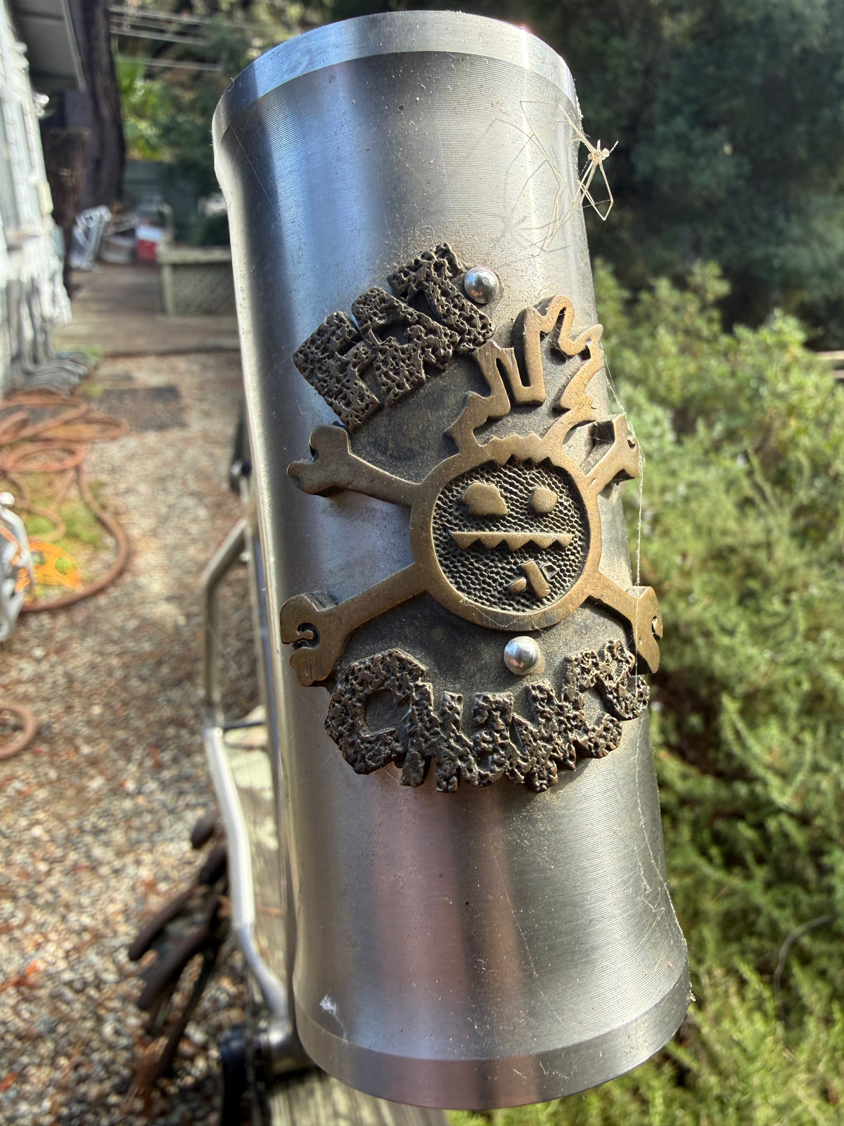 Titanium Fat Chance Yo Eddy Frame Size Large with White Industries Cranks installed