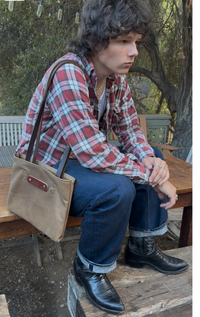 Leather Tote and Book Bag- Hand Made in Topanga, Calif.