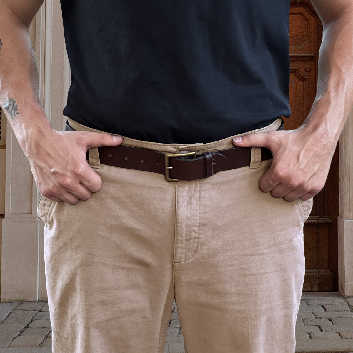 Havana Brown Leather Belt