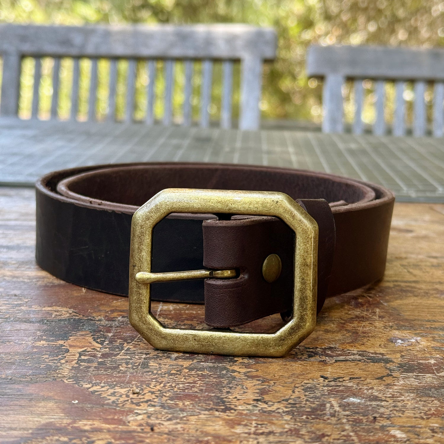 Havana Brown Leather Belt