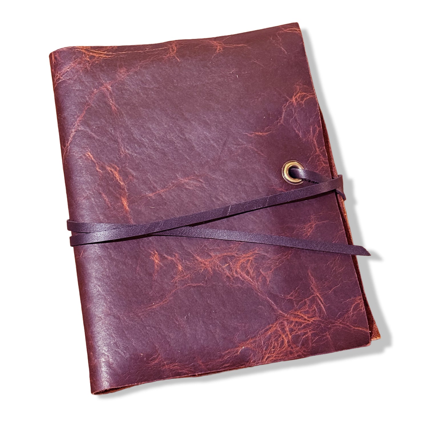 Leather  Book Cover with a book.  1984, Wind in The Willows, Dylan Thomas Poems or  Animal Farm
