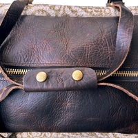 Largo Carpet Duffle Bag With Bison Leather