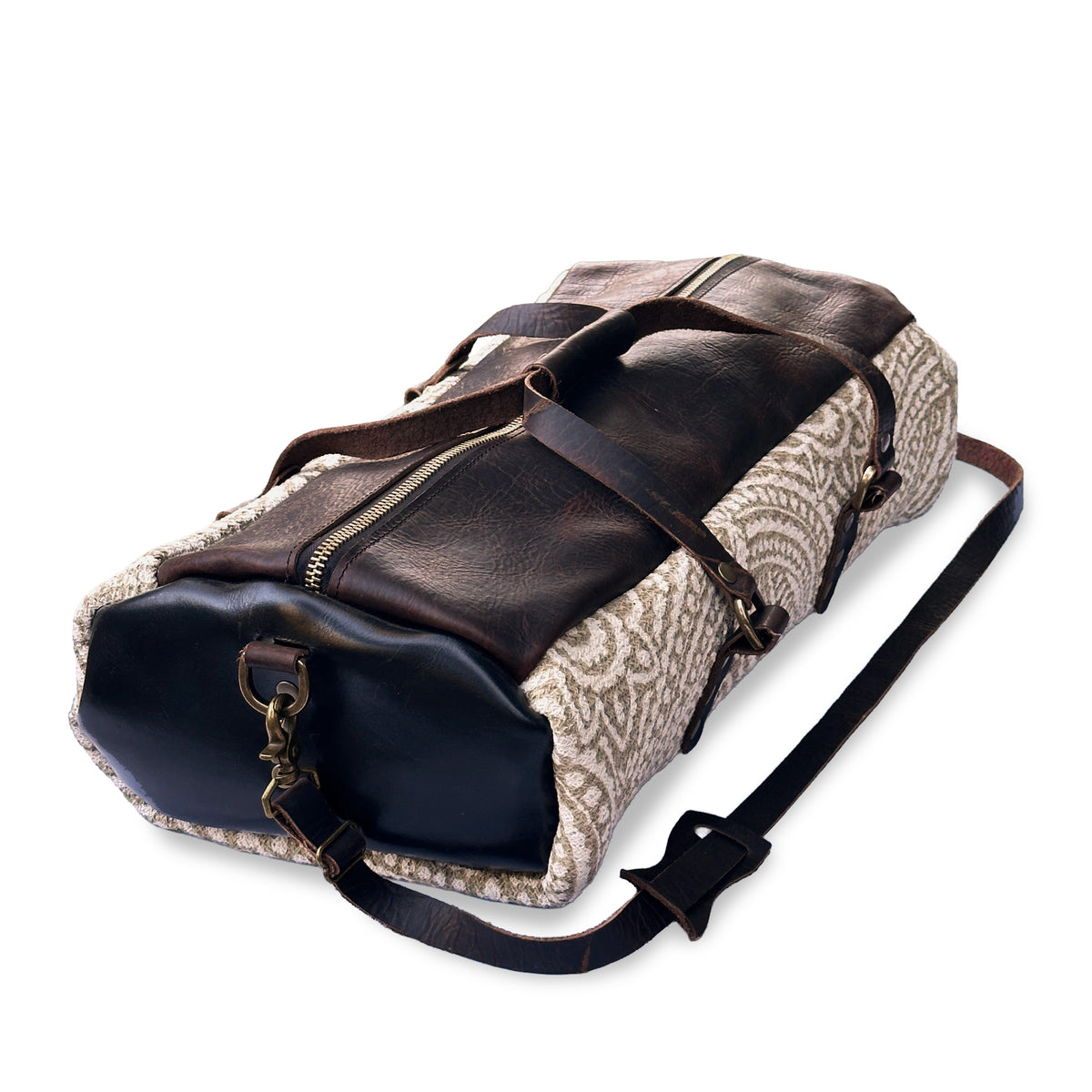 Largo Carpet Duffle Bag With Bison Leather