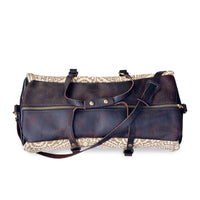 Largo Carpet Duffle Bag With Bison Leather