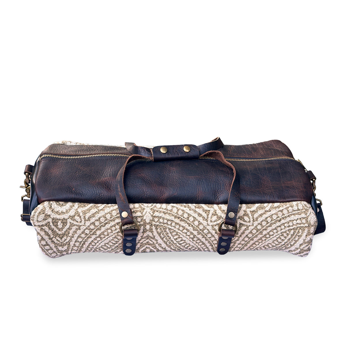 Largo Carpet Duffle Bag With Bison Leather