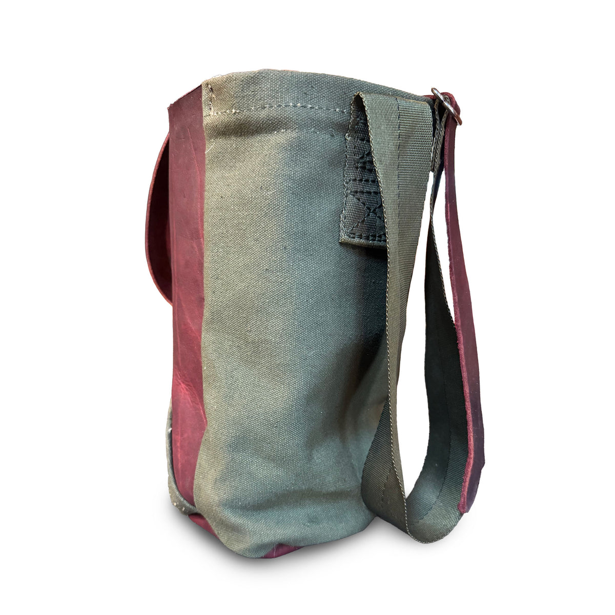 Leather and Military Canvas Bag