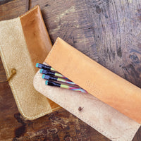 Premium Line Leather Pencil Case that Accommodates Standard and Blackwing Pencils