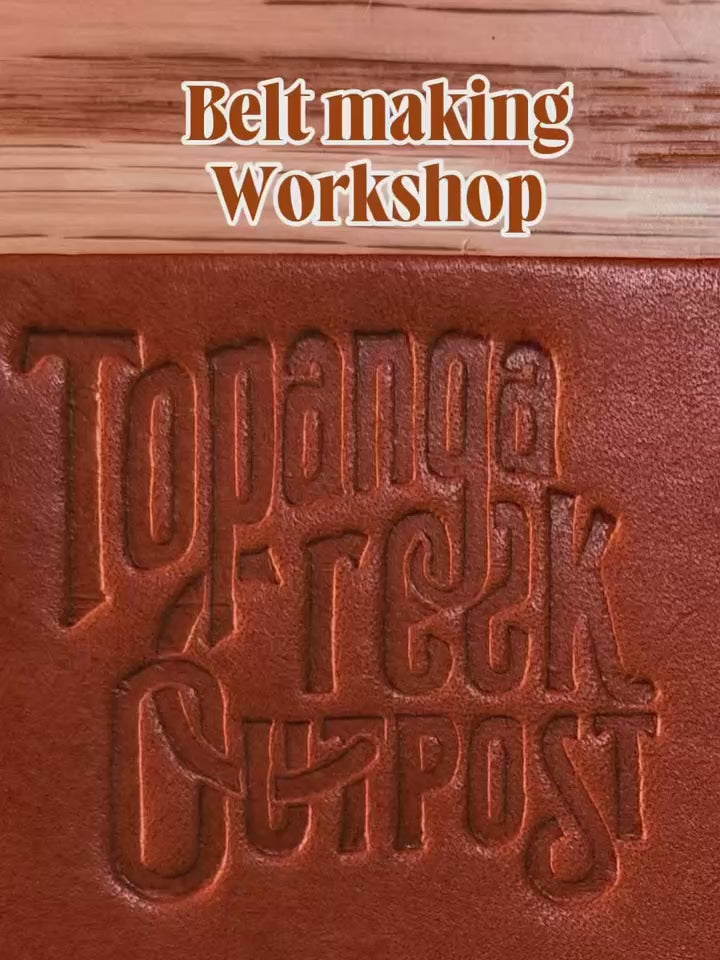 Belt Making.   Leather Workshop Series. Sunday December 28, 2025