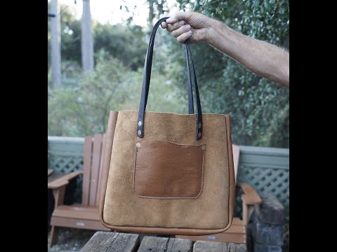 Leather Tote and Book Bag- Hand Made in Topanga, Calif.