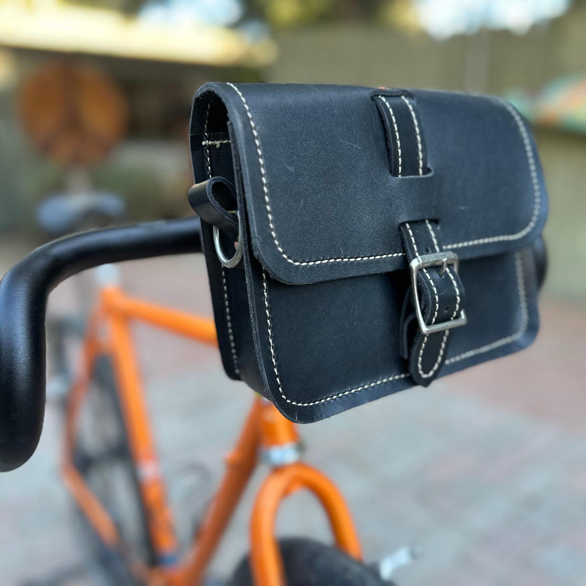 Leather Handlebar Bag