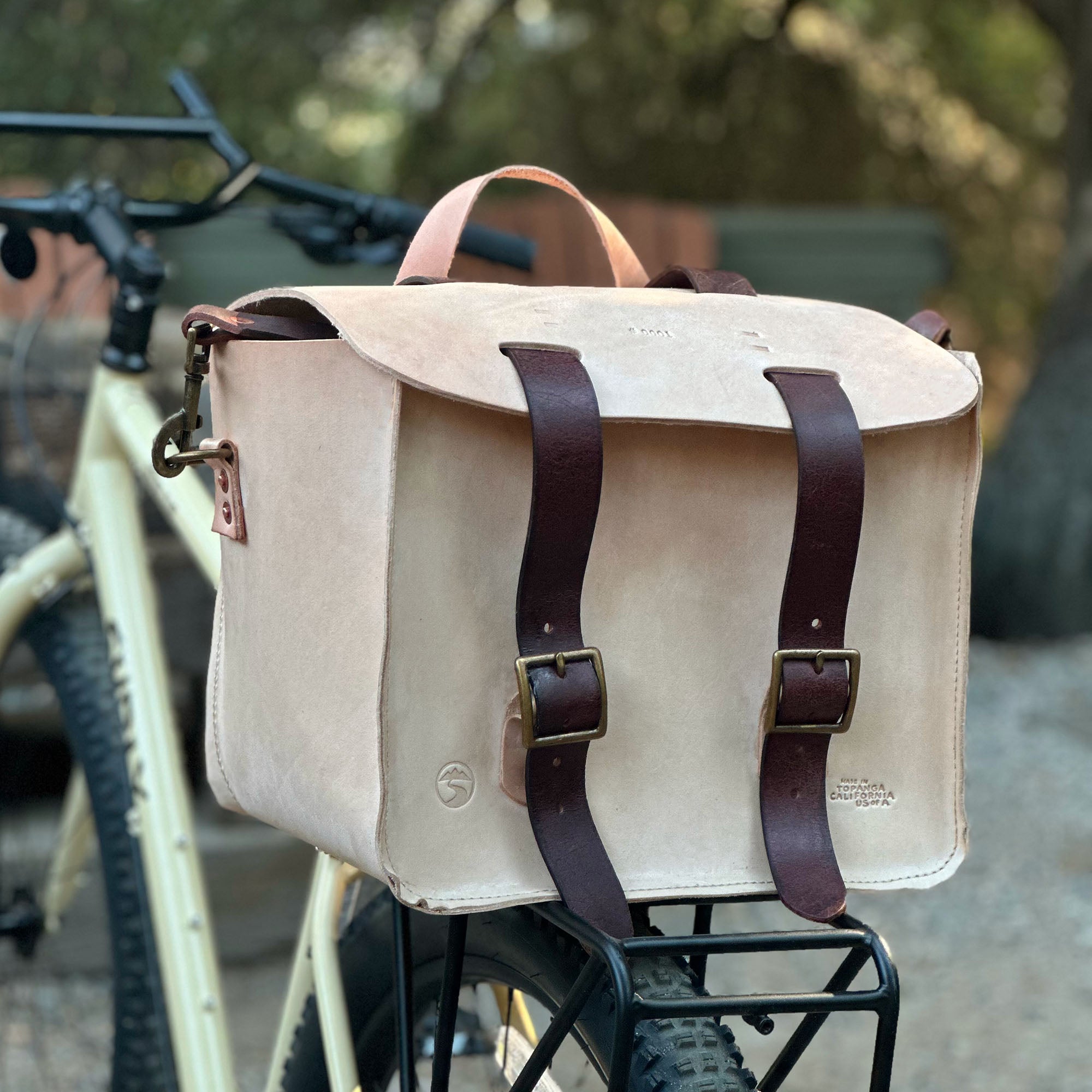 bicycle backpack leather Leather Bicycle Bag