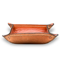 Premium Leather Valet Tray in Chestnut