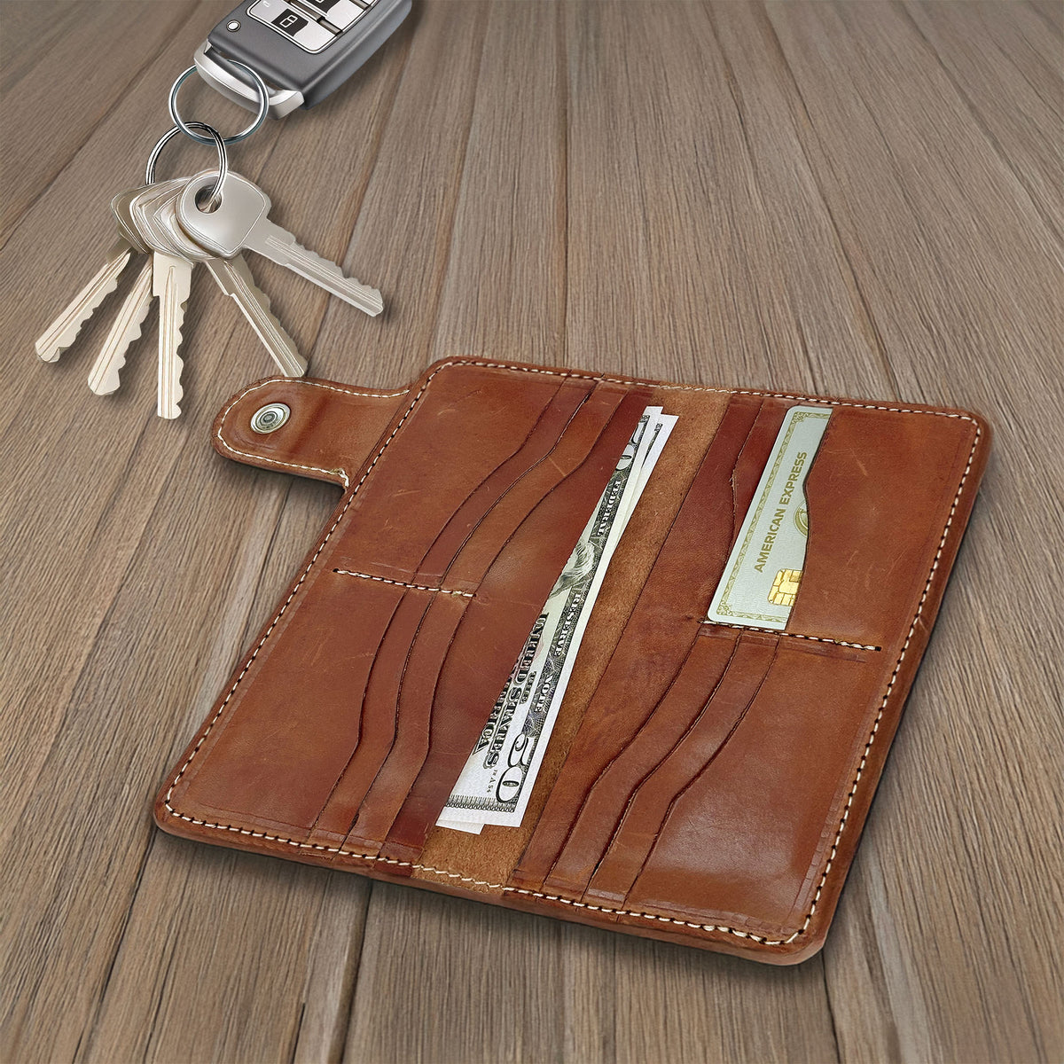 Bradley Long Bifold Wallet in Chestnut