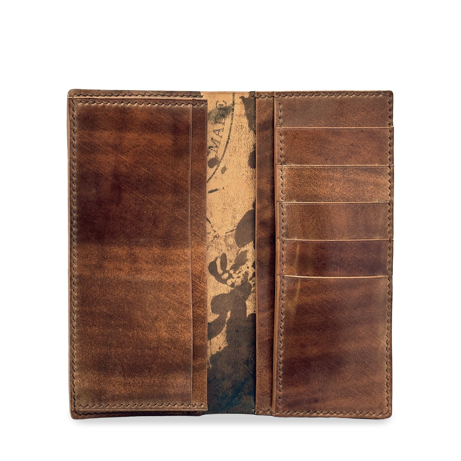 Casini Long Wallet Brown Rocado Shell Cordovan