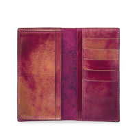Casini Long Wallet Fuchsia Rocado Shell Cordovan