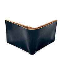 Savino Bi-fold Wallet Black Rocado Shell Cordovan