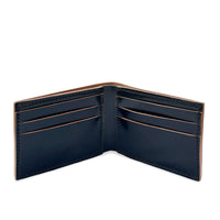 Savino Bi-fold Wallet Black Rocado Shell Cordovan