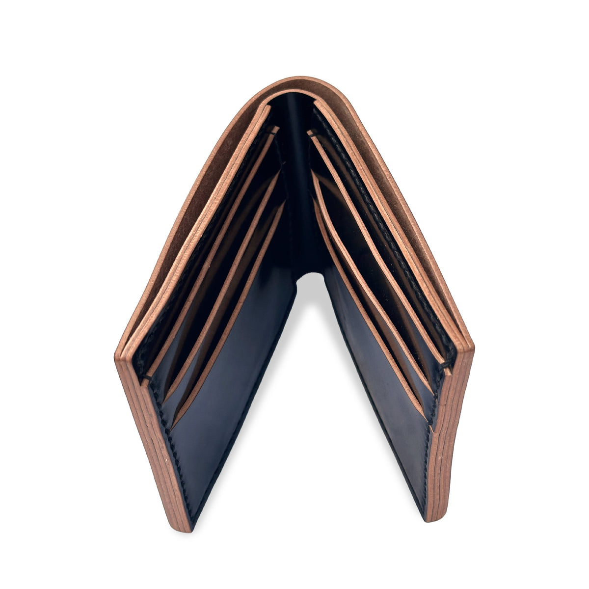 Savino Bi-fold Wallet Black Rocado Shell Cordovan